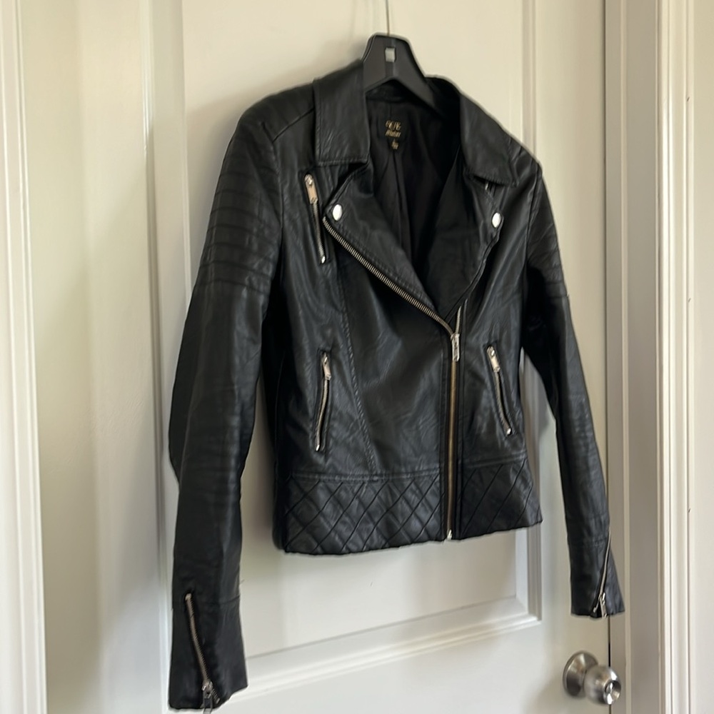 Ice fashion moto vegan leather jacket size small - Picture 2 of 6